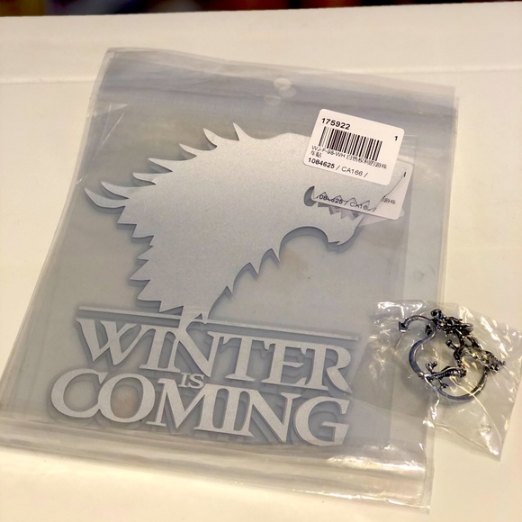 Game of Thrones “Winter” car decal and earring set - Picture 1 of 4